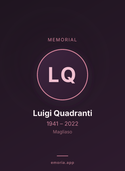 Memorial portrait of Luigi Quadranti