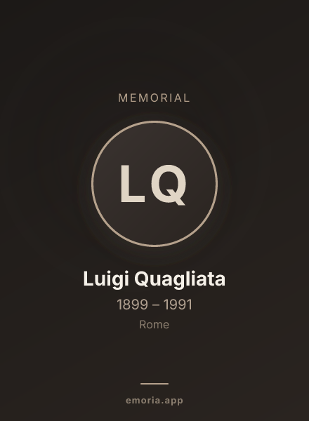Memorial portrait of Luigi Quagliata