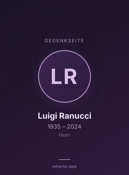 Gedenkportrait von Luigi Ranucci