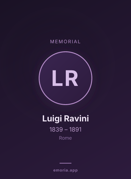 Memorial portrait of Luigi Ravini
