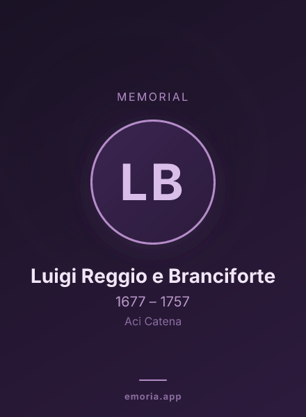 Memorial portrait of Luigi Reggio e Branciforte