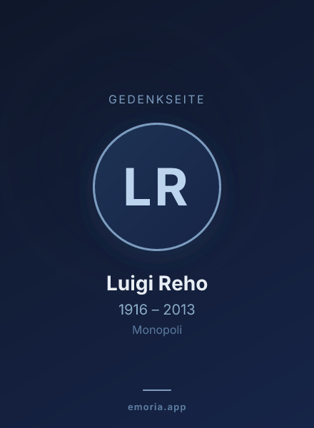 Gedenkportrait von Luigi Reho