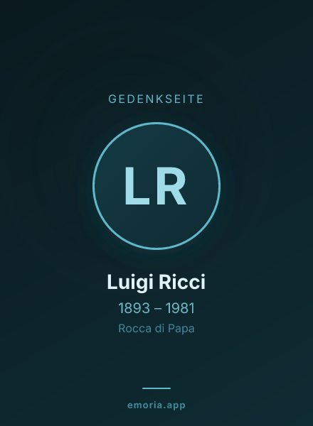 Gedenkportrait von Luigi Ricci