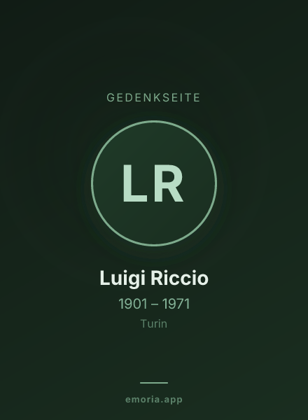 Gedenkportrait von Luigi Riccio