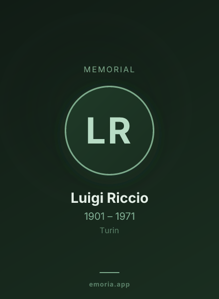 Memorial portrait of Luigi Riccio