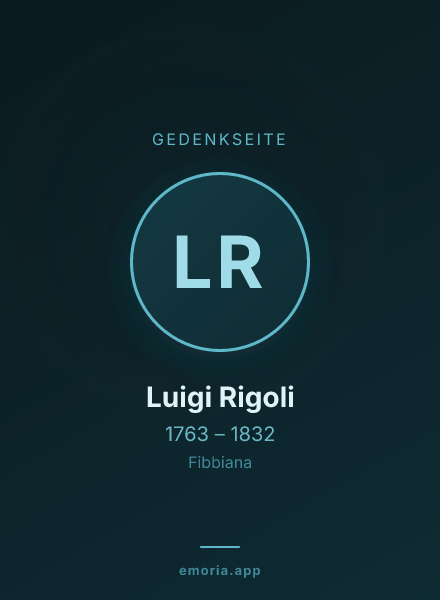 Gedenkportrait von Luigi Rigoli