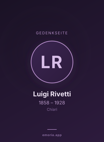 Gedenkportrait von Luigi Rivetti