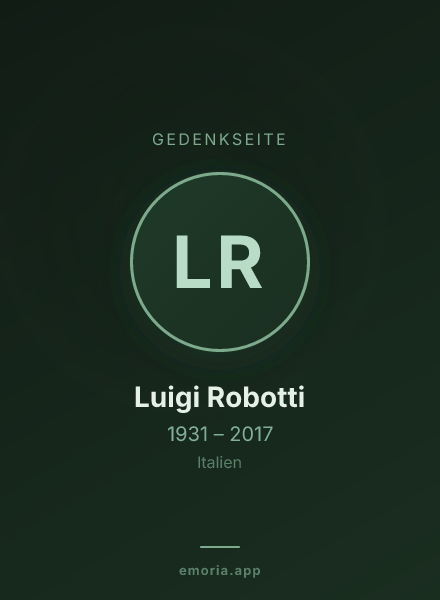 Gedenkportrait von Luigi Robotti