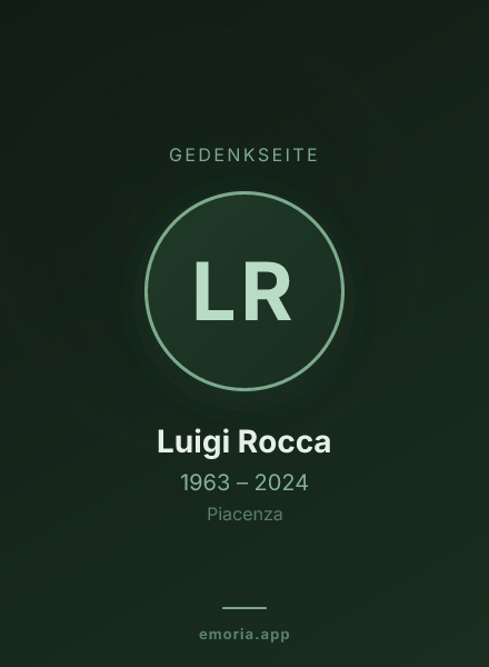 Gedenkportrait von Luigi Rocca