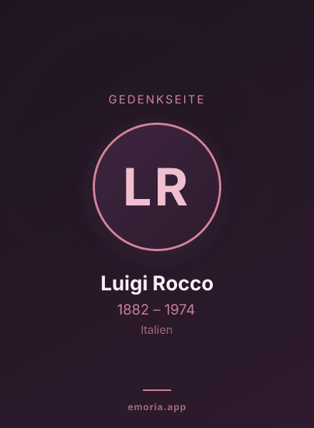 Gedenkportrait von Luigi Rocco
