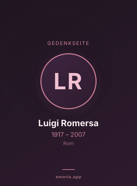 Gedenkportrait von Luigi Romersa