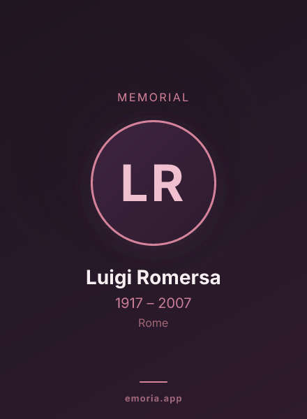 Memorial portrait of Luigi Romersa