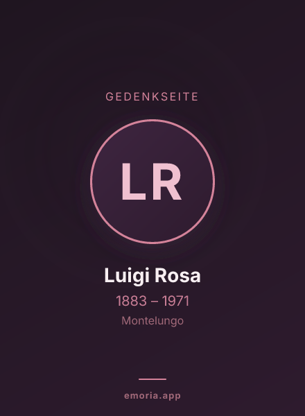 Gedenkportrait von Luigi Rosa
