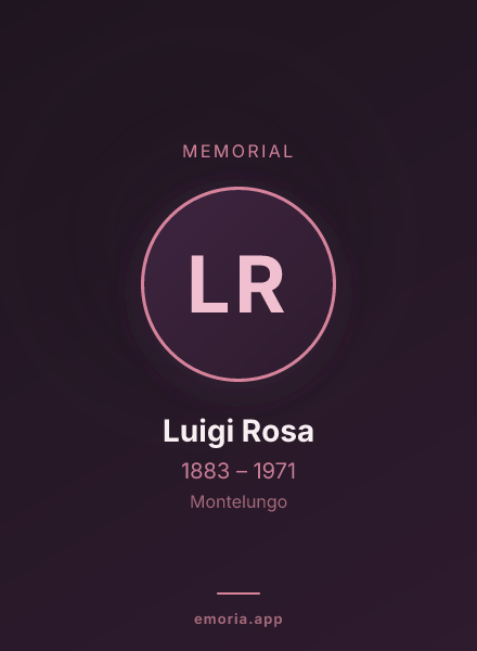 Memorial portrait of Luigi Rosa