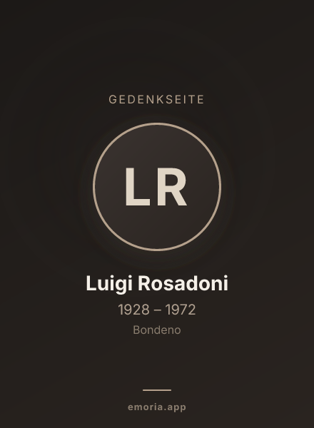 Gedenkportrait von Luigi Rosadoni
