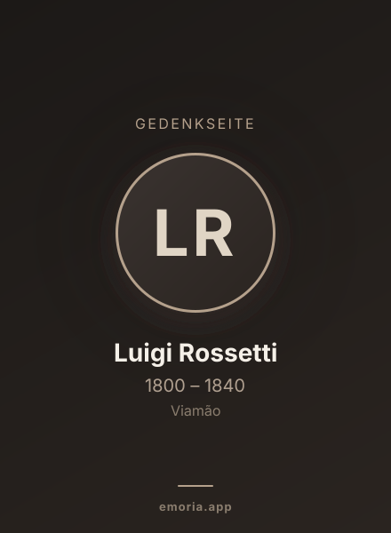Gedenkportrait von Luigi Rossetti