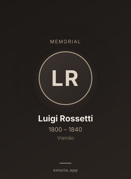 Memorial portrait of Luigi Rossetti
