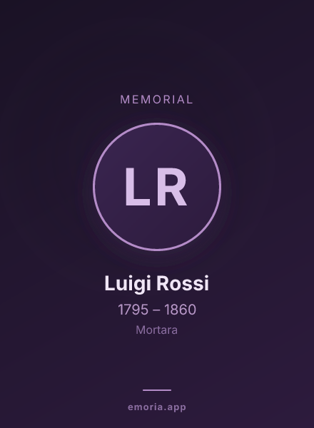 Memorial portrait of Luigi Rossi