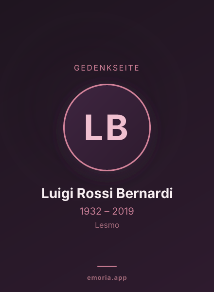Gedenkportrait von Luigi Rossi Bernardi
