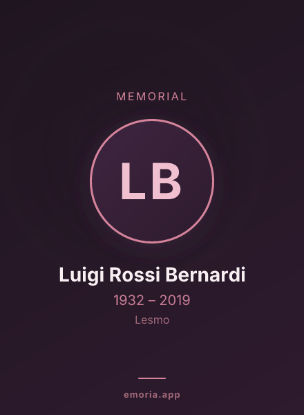 Memorial portrait of Luigi Rossi Bernardi