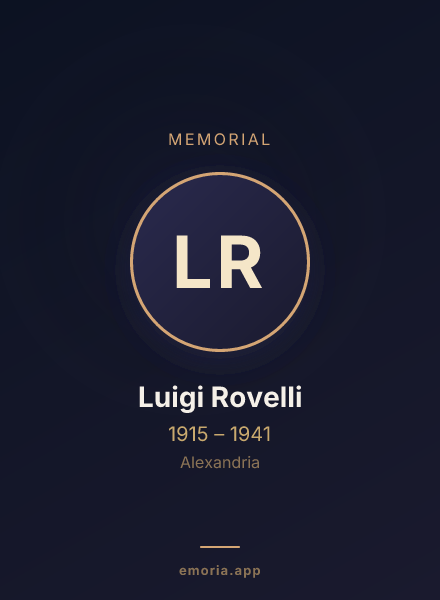 Memorial portrait of Luigi Rovelli