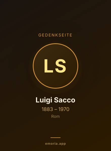 Gedenkportrait von Luigi Sacco