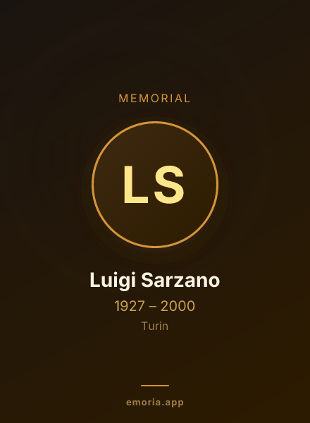 Memorial portrait of Luigi Sarzano