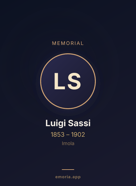 Memorial portrait of Luigi Sassi