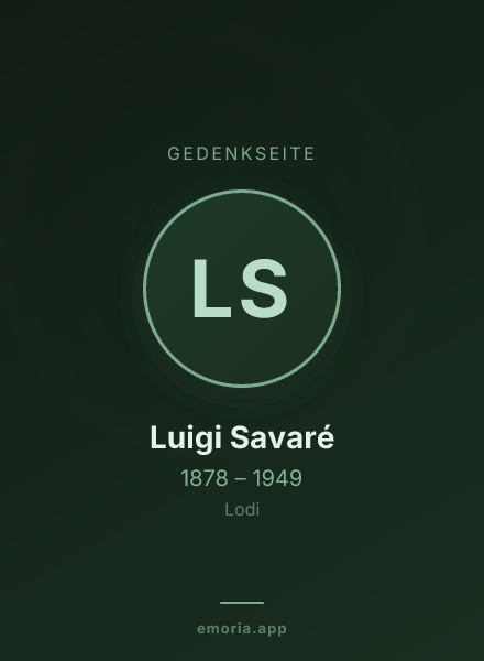 Gedenkportrait von Luigi Savaré