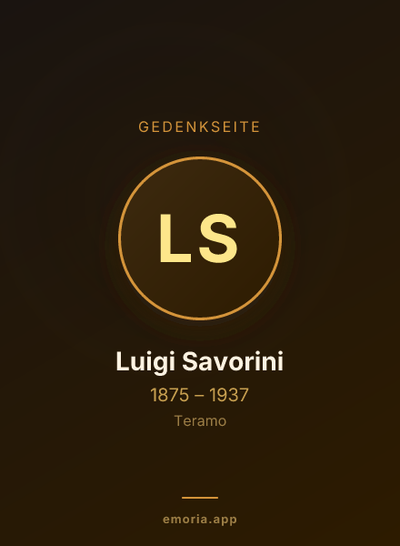 Gedenkportrait von Luigi Savorini