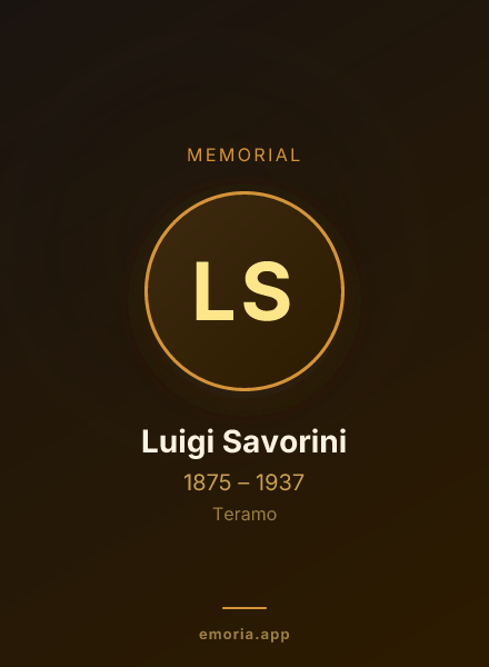 Memorial portrait of Luigi Savorini