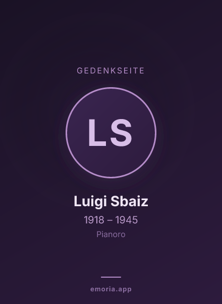 Gedenkportrait von Luigi Sbaiz