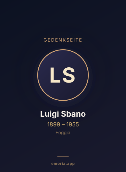 Gedenkportrait von Luigi Sbano