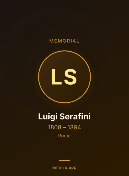 Memorial portrait of Luigi Serafini