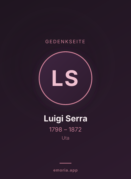 Gedenkportrait von Luigi Serra