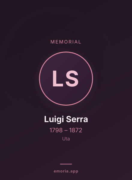 Memorial portrait of Luigi Serra