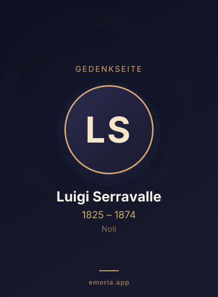 Gedenkportrait von Luigi Serravalle