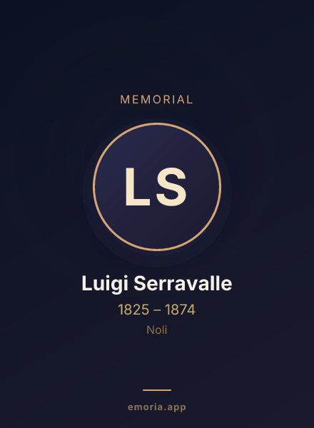 Memorial portrait of Luigi Serravalle