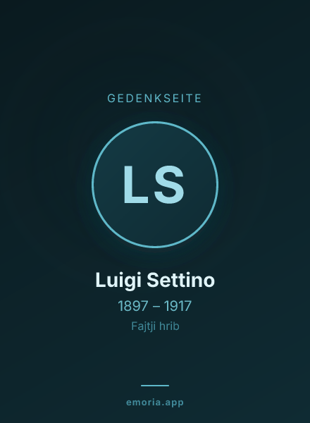 Gedenkportrait von Luigi Settino