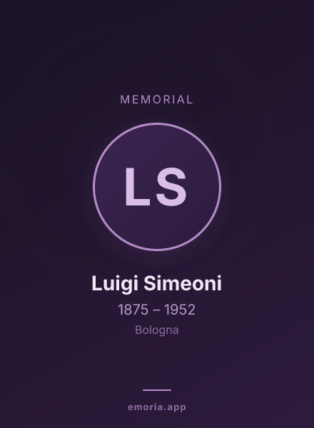 Memorial portrait of Luigi Simeoni