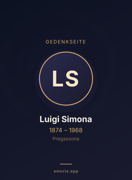 Gedenkportrait von Luigi Simona