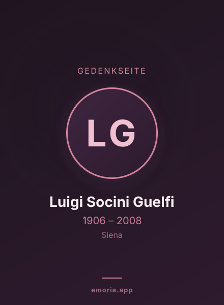 Gedenkportrait von Luigi Socini Guelfi