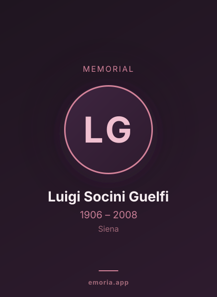 Memorial portrait of Luigi Socini Guelfi