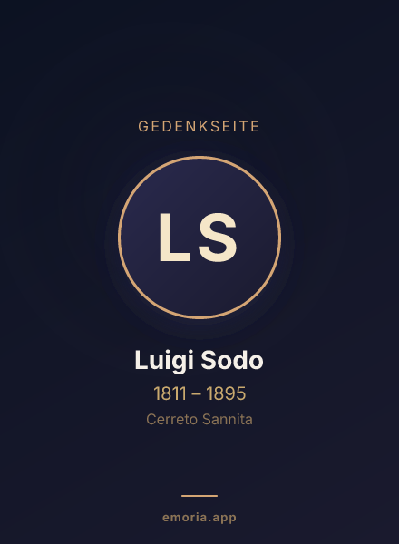 Gedenkportrait von Luigi Sodo