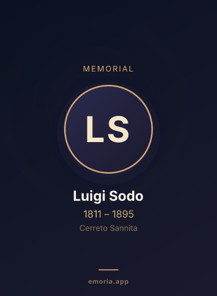 Memorial portrait of Luigi Sodo