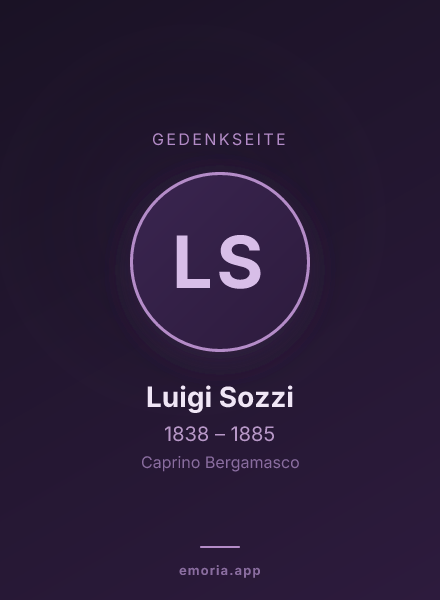 Gedenkportrait von Luigi Sozzi