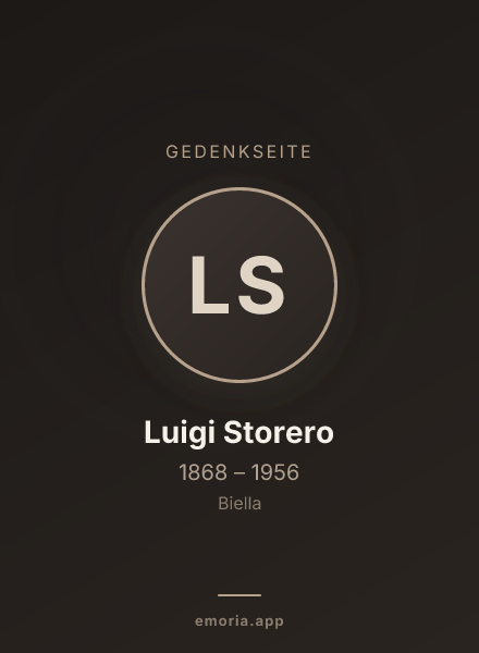 Gedenkportrait von Luigi Storero