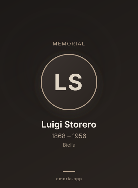 Memorial portrait of Luigi Storero