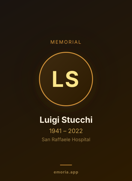 Memorial portrait of Luigi Stucchi