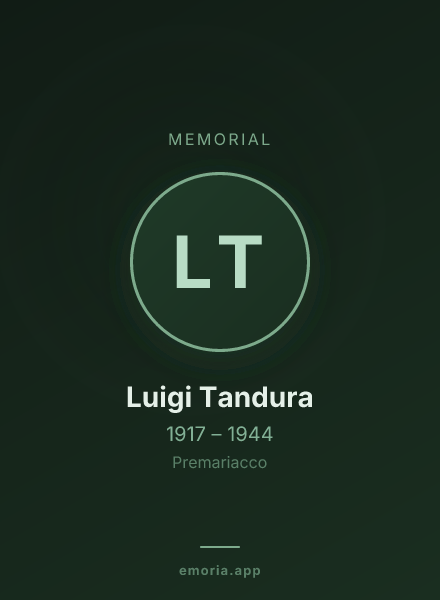 Memorial portrait of Luigi Tandura